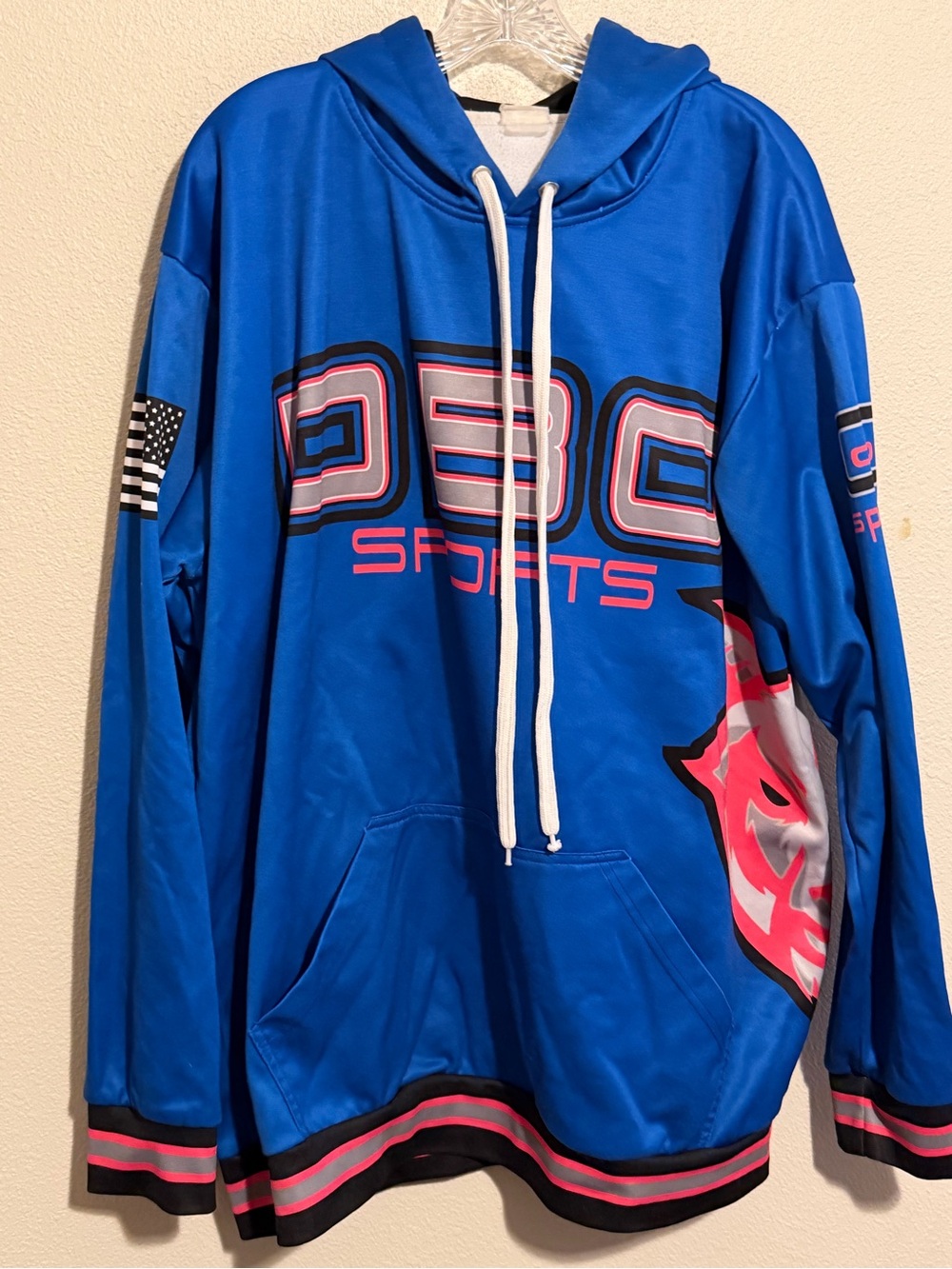 Men's Blue G.O.A.T. Graphic Crewneck Hoodie Jersey